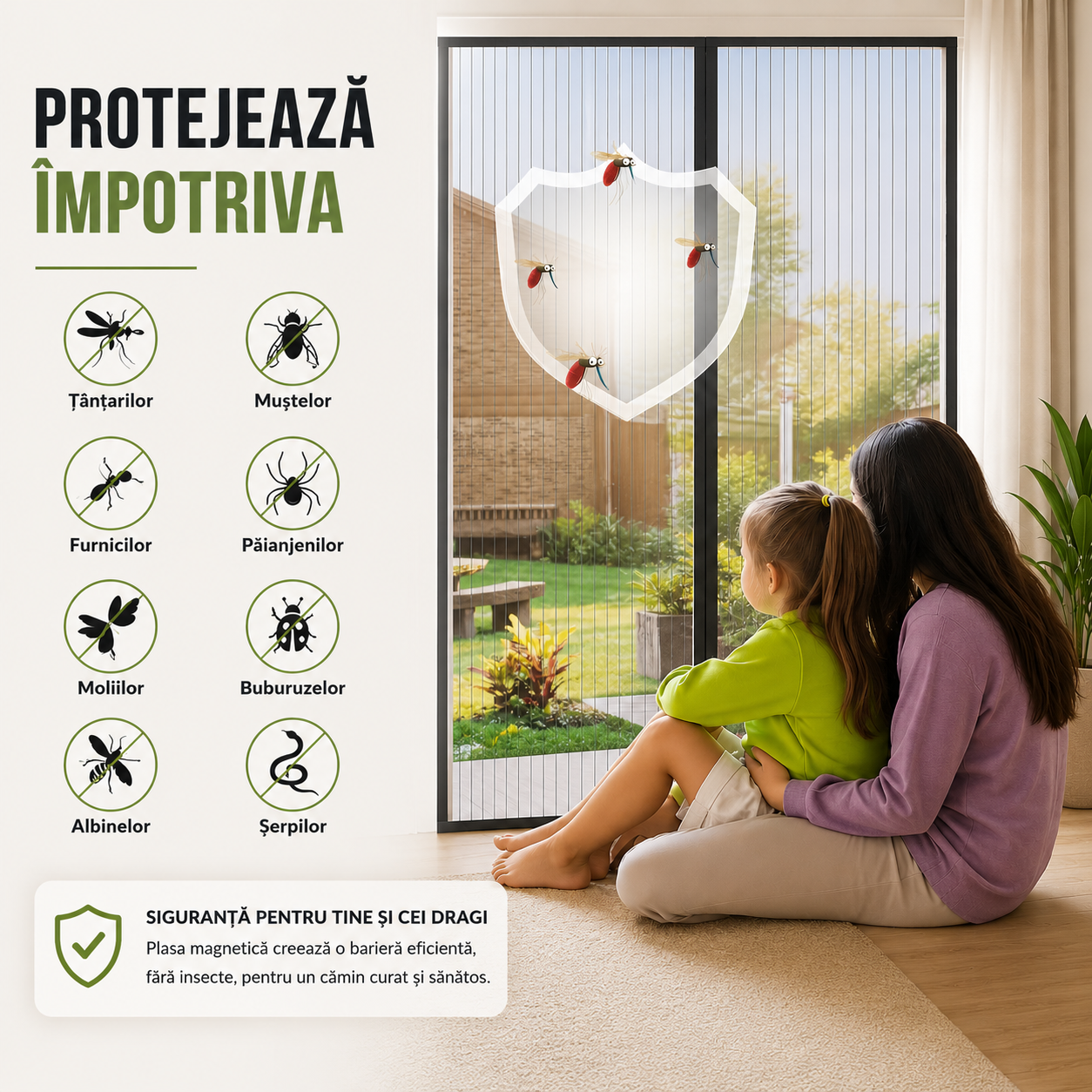 Plasa Insecte Magnetica (210x120 cm)