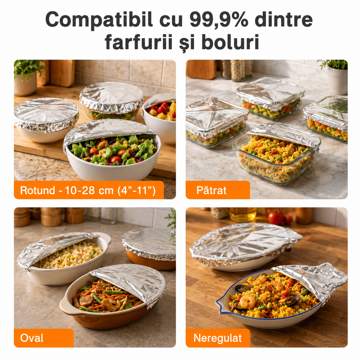 Huse alimentare reutilizabile din aluminiu